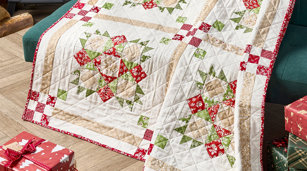 Gathered festive quilting
